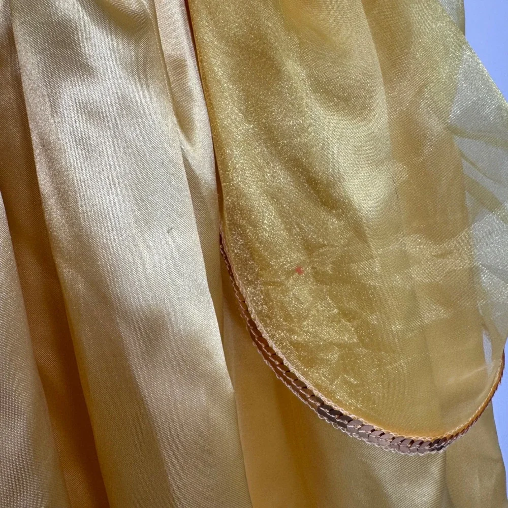 Disney Belle Beauty & the Beast Princess Costume Majestic Dress 4-6X Roses Gold
